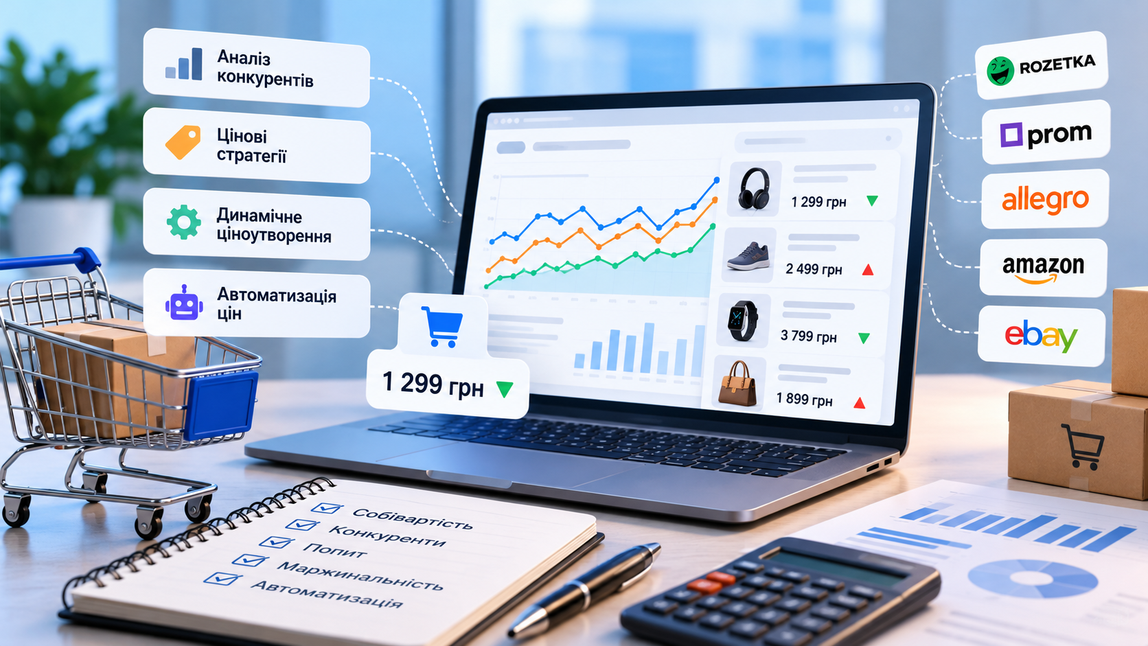Ціноутворення в e-commerce: аналіз конкурентів, цінові стратегії, динамічне ціноутворення та автоматизація цін.avtomatyzaciya.webp