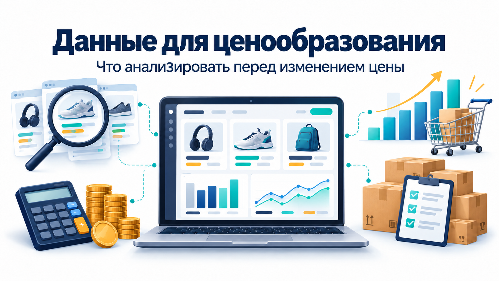 Данные для ценообразования интернет-магазина: цены конкурентов, продажи, затраты и товарные запасы.