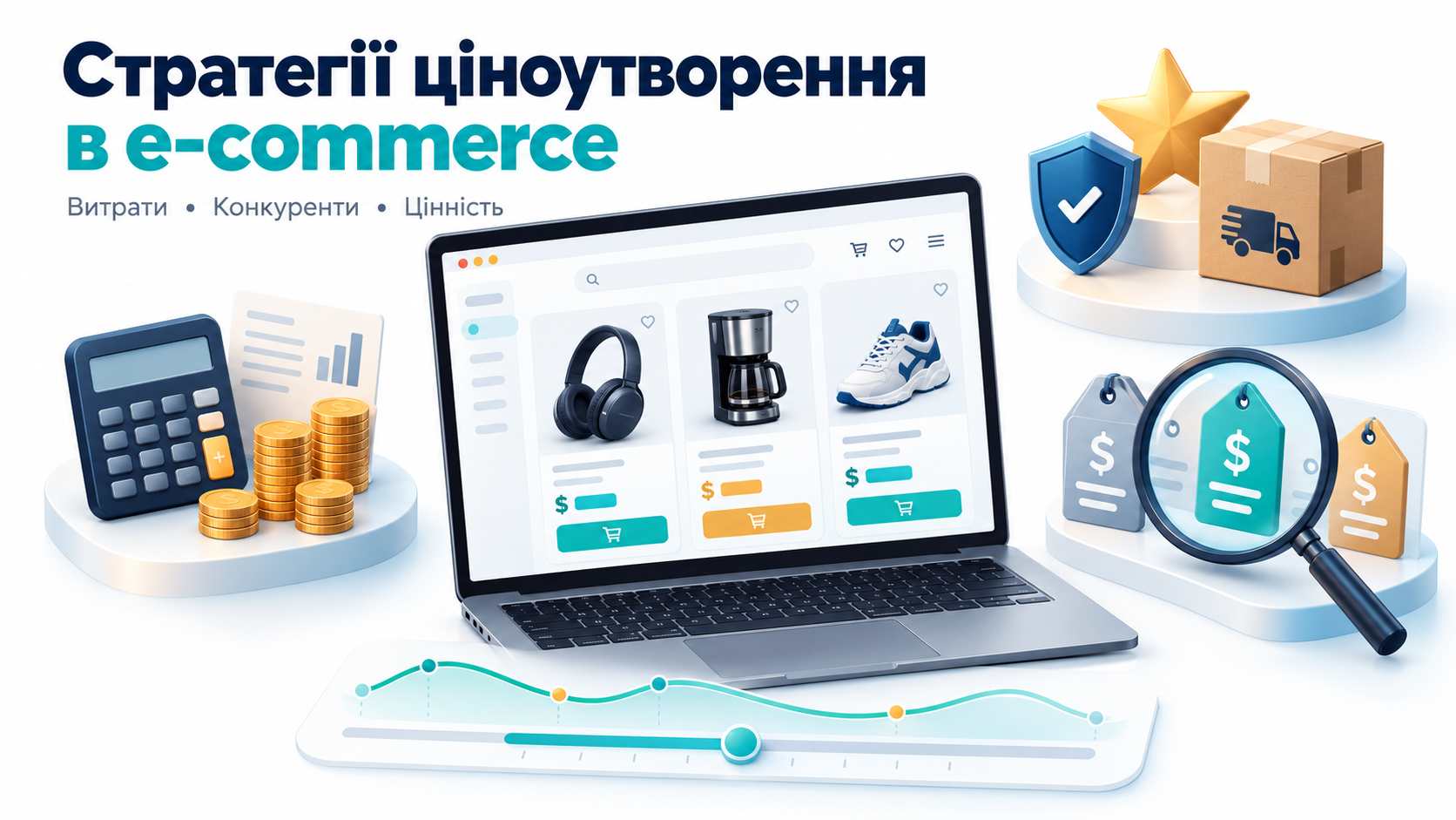 Стратегії ціноутворення в e-commerce: розрахунок витрат, порівняння цін конкурентів і цінність для покупця.